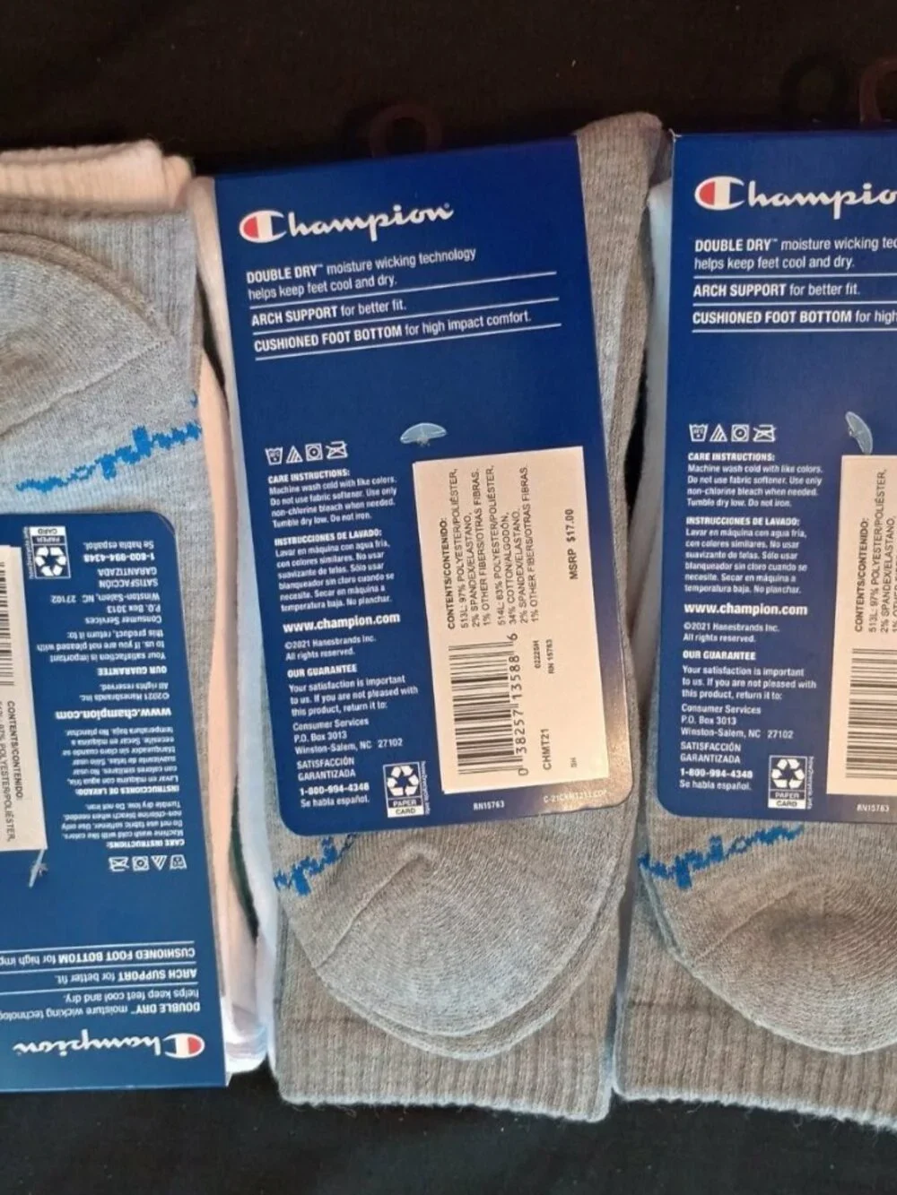 Champion, 3 Packs Of Socks, Size 6-12